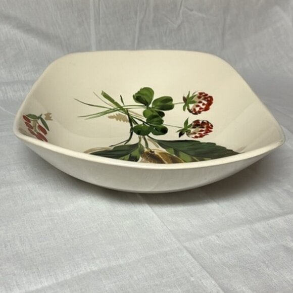 Vintage Salem China PEACH & CLOVER 9" Oval Vegetable Bowl Set of 2 - Picture 4 of 9
